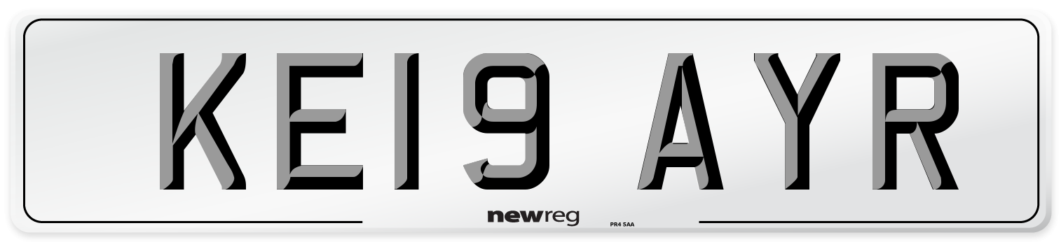 KE19 AYR Number Plate from New Reg